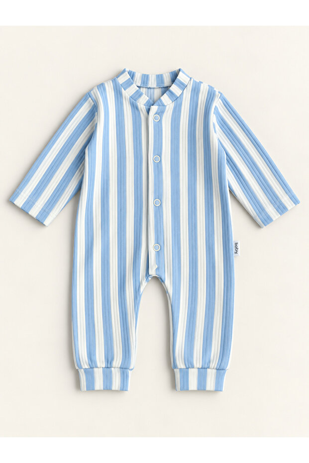 Baby Girl Cotton Front Snap Jumpsuit