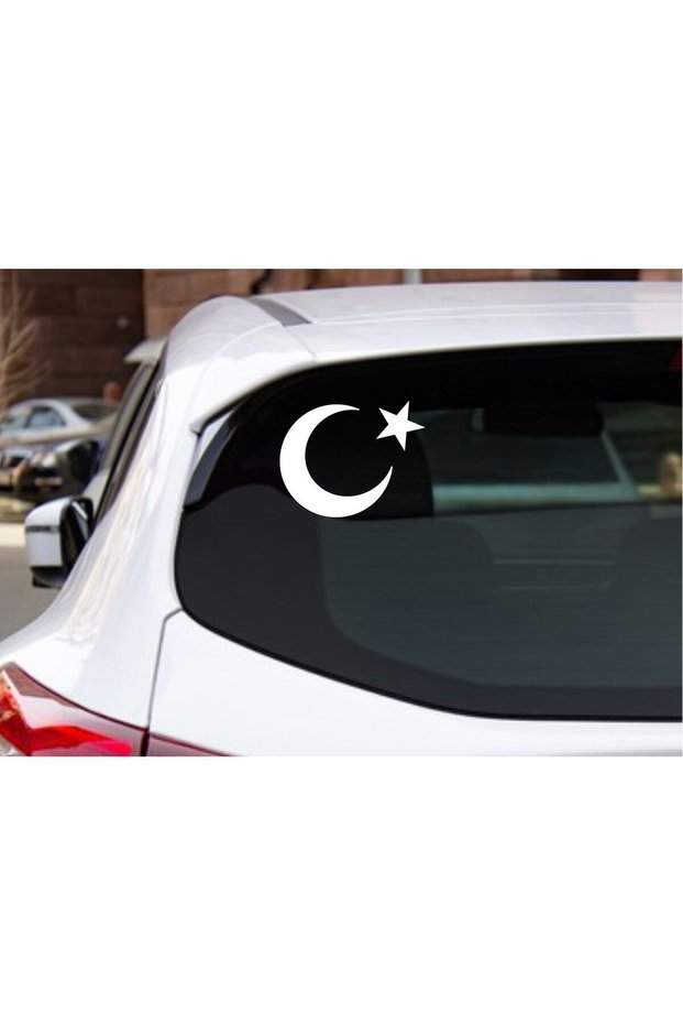 ملصق جديد مخصص من شركة Moon Star Auto باللون الأبيض