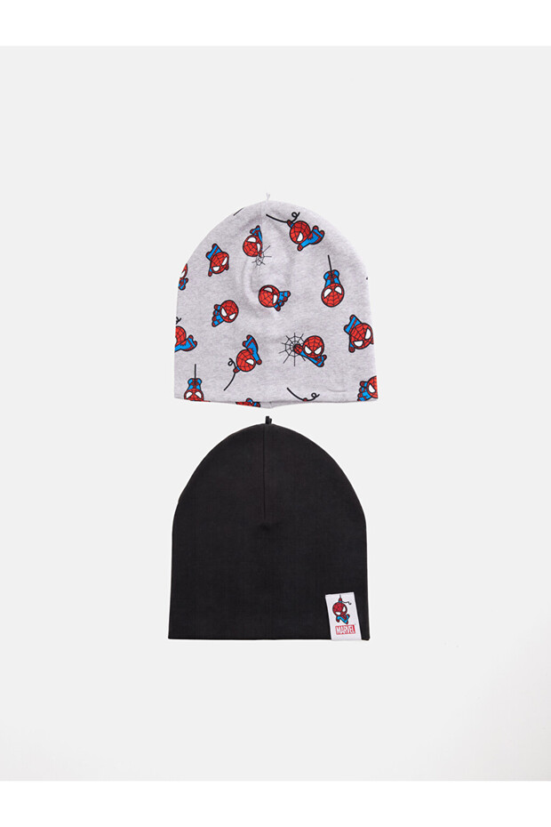 Rmz Gi̇yi̇m Farki̇yla Spider-Man Printed Boys' Beanie Hat 2-Pack