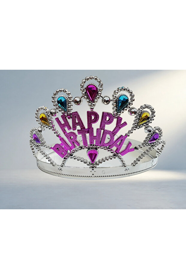 Fun Silver Color Birthday Crown for Party Celebrations