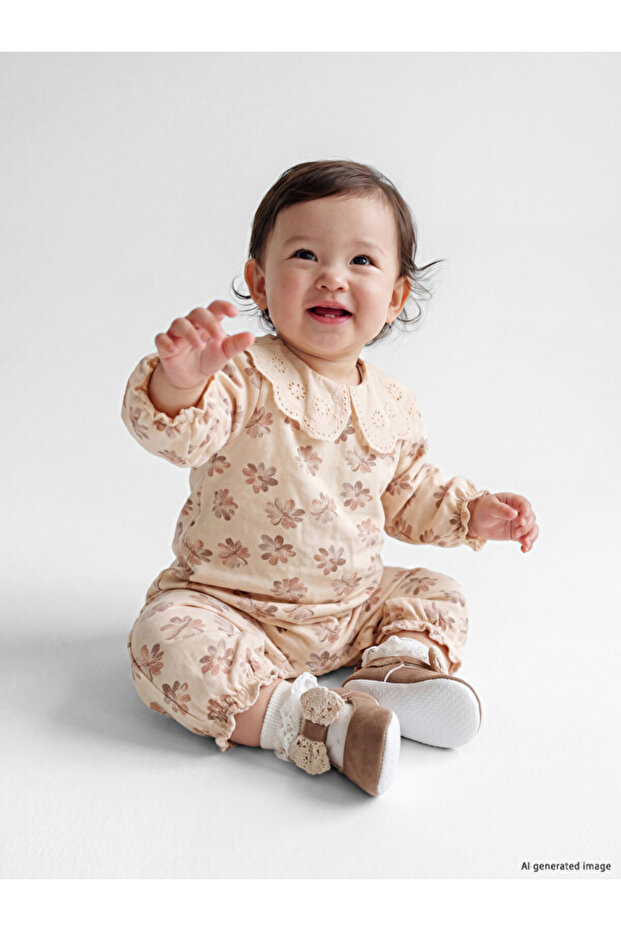 Sparkling Choices from Shining Store Bebe Roba Collar Floral Baby Girl Romper