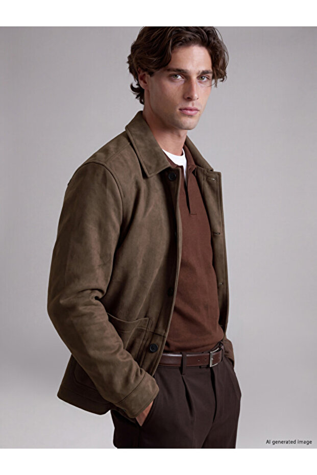 Shining Choices from Shining Store Slim Fit Men's Suede Jacket