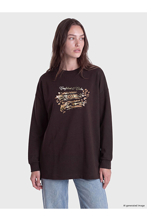 Soft Touch Oversized Women's Sweatshirt Tunic