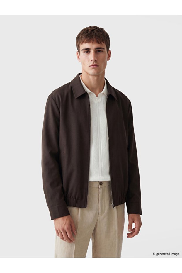 Regularr Fit Shirt Roba Collar Men's Jacket for Style Seekers from Uzg Store