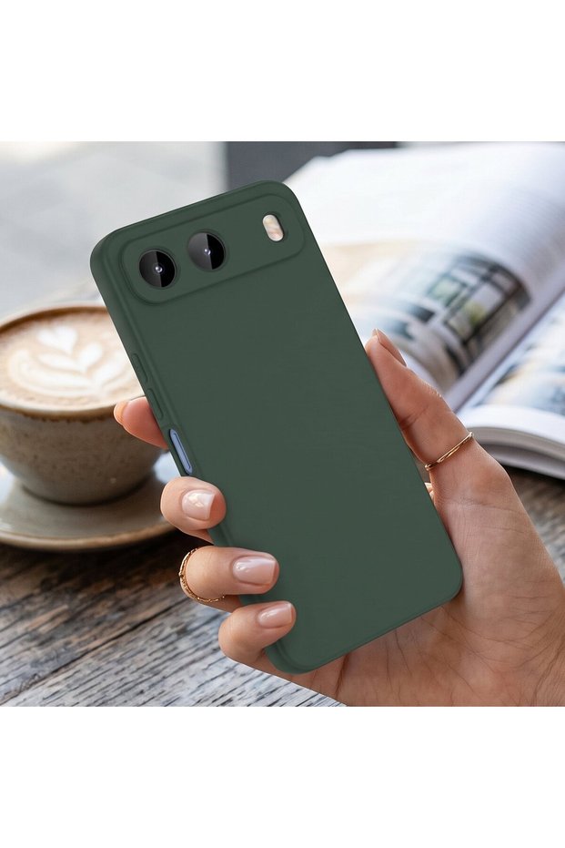 حافظة متوافقة مع هاتف Tecno Spark 40 5G مع حماية للكاميرا وبطانة من الألياف الدقيقة باللون الأخضر الداكن