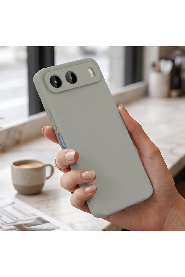 حافظة متوافقة مع هاتف Tecno Spark 40 5G مع حماية للكاميرا وبطانة من الألياف الدقيقة باللون الرمادي