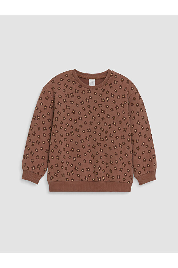 Floral Girl's Thick Sweatshirt
