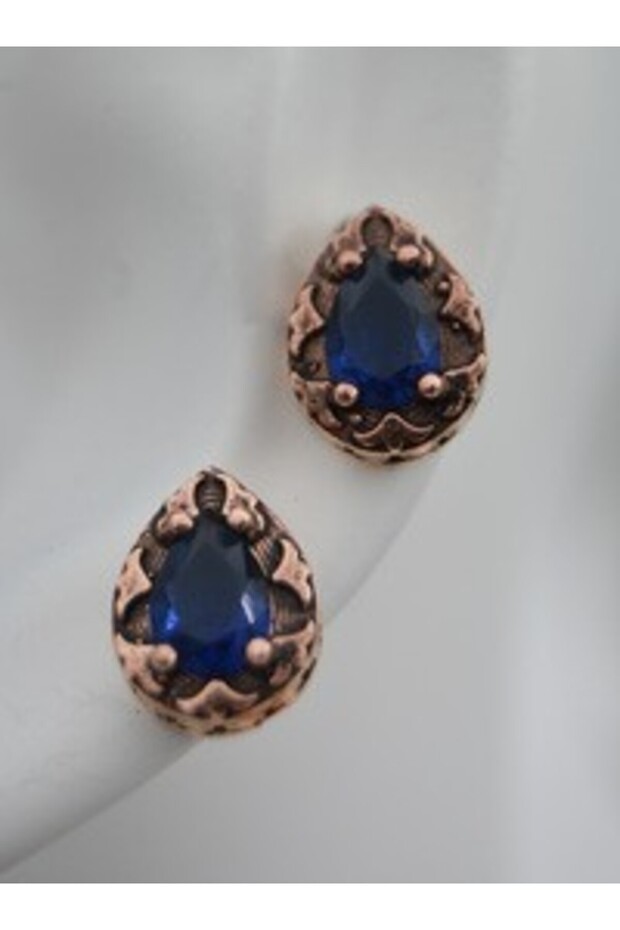 Sapphire Stone Mihlama Earrings - Blue -