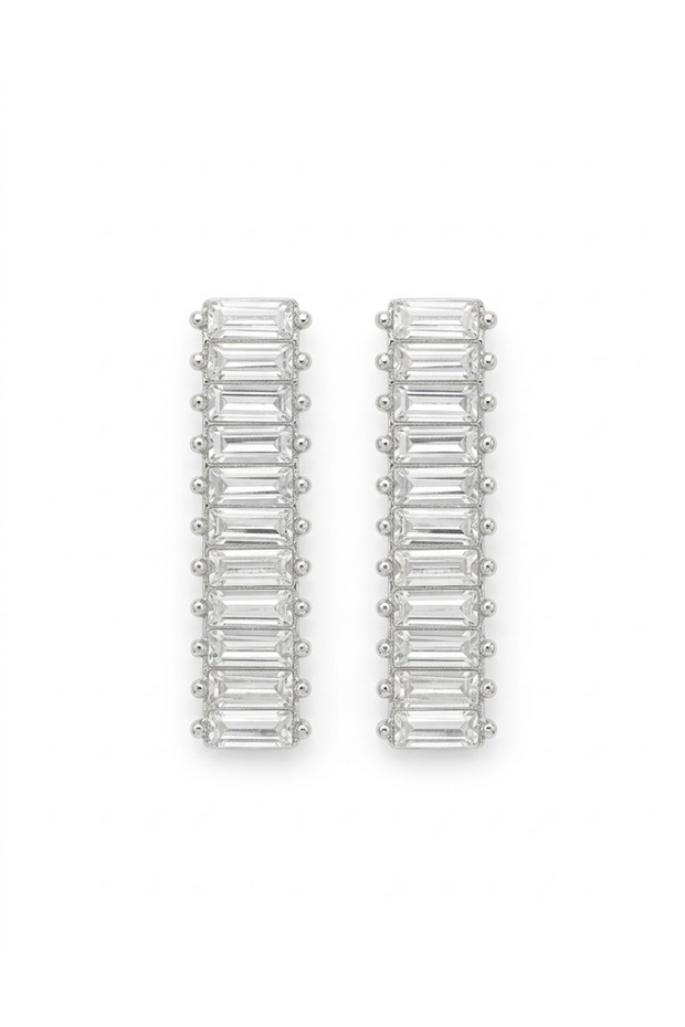 Women's Silver Stone Stylish Earrings, Non-Tarnish, Non-Rust, Gift Boxed Women's Earrings