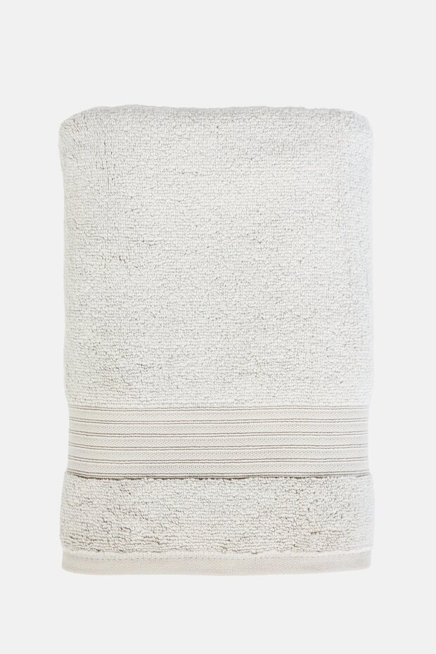 Zero Twist Cotton Bath Towel, Light Grey