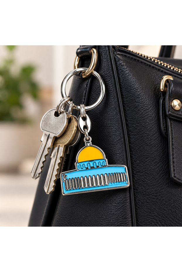 Al-Aqsa Mosque Figured Metal Keychain – Dome of the Sahra Themed Meaningful Gift