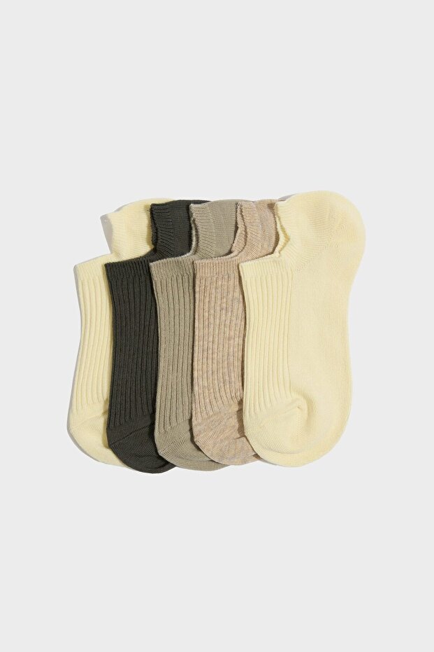 Women's Comfortable Elastic 5-Piece Sneaker Socks H0959Axns