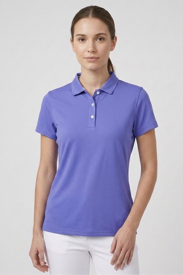 Women Sportswear Fit Short Sleeve Golf Polo Shirt, Royal Blue