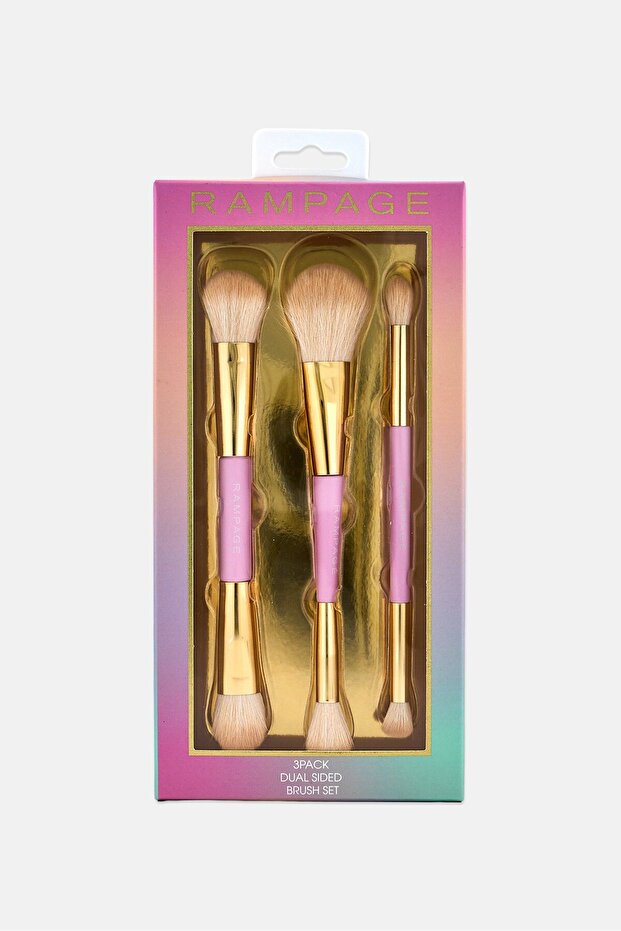 3 Pcs Foundation Makeup Brush Set, Pink