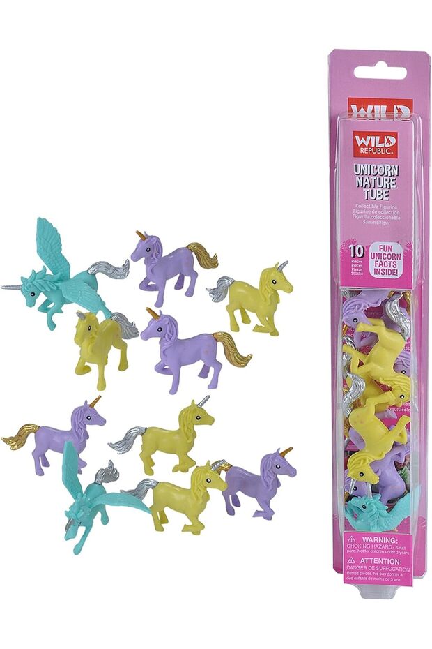 23235 Figures Unicorns Playset, Nature Tube, 10 Pieces, Multi