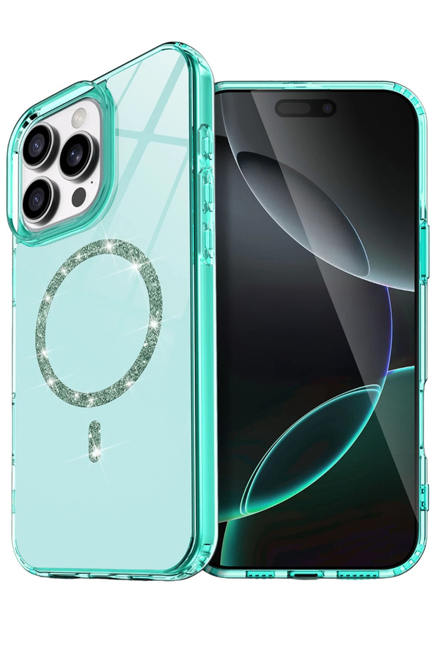 Spt-Gld Newface iPhone 16 Pro Live Diamond Magsafe Cover (94941) - Green