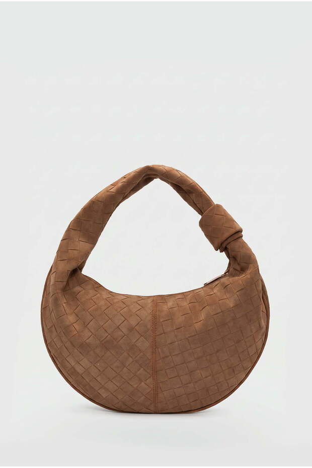 Braided Nubuck Shoulder Bag
