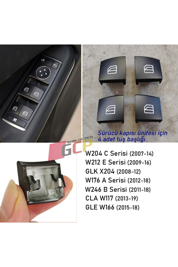 Mercedes Glass Opening Button Heads W204 W212 Cla