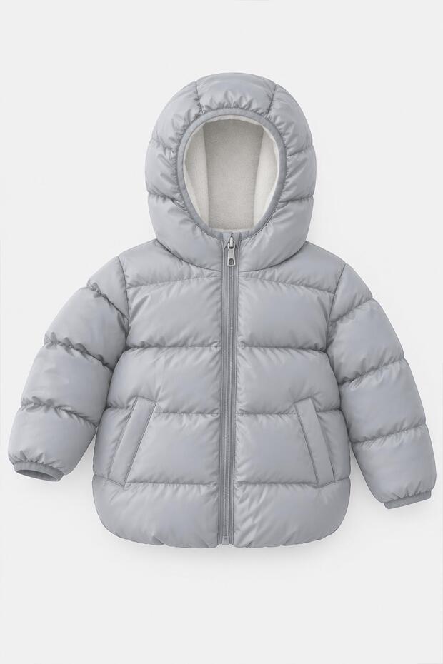 Unisex Children's Fleece Hooded Inflatable Coat
