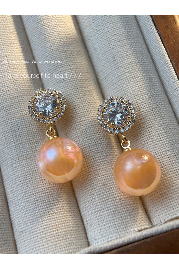 Faux Pearl Dangle Earrings
