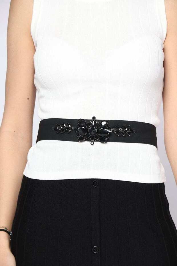 Wide Belt with Buckle