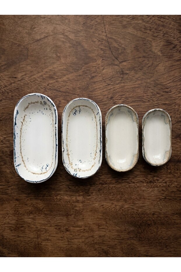 4-Piece Oval Snack Bowl 14-16-18-20 cm