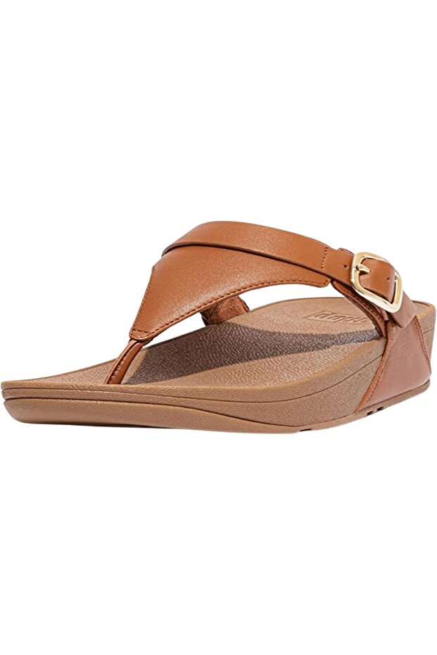 Lulu Adjustable Leather Toe Post womens Wedge Sandal