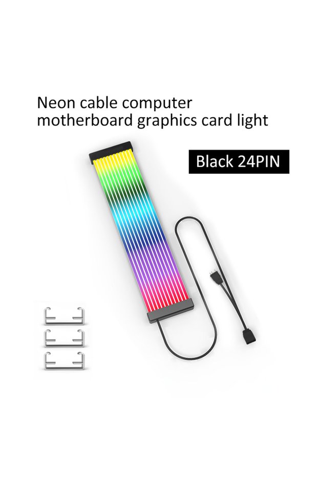 24P Computer Motherboard Graphics Card 8PIN+24PIN Power Supply Extension Cable Decorative Strip, ARG