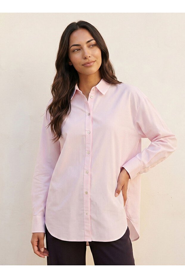 FLOWY STRIPE SHIRT