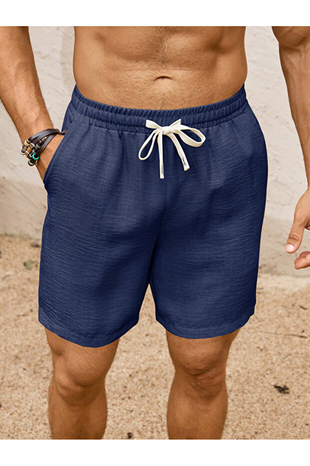 Men Solid Shorts with Side Pocket