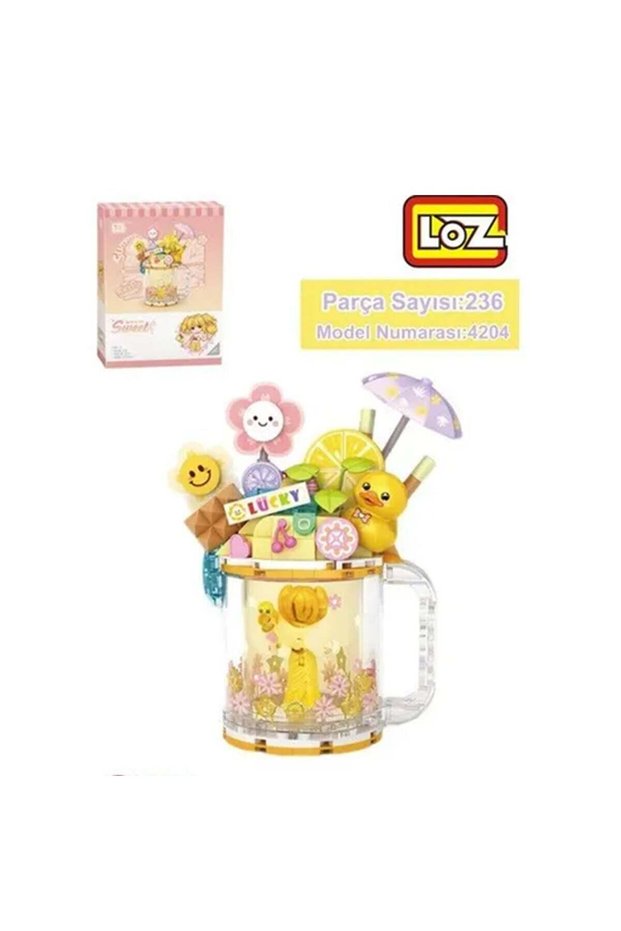 Lz-4204 Yellow Duck Ice Cream Cup 236 Pieces Block Toy