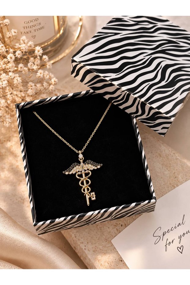 Freedom Key Necklace 316L Non-Allergic Gold Color ”Antialergic” Stylish Elegant Premium Quality