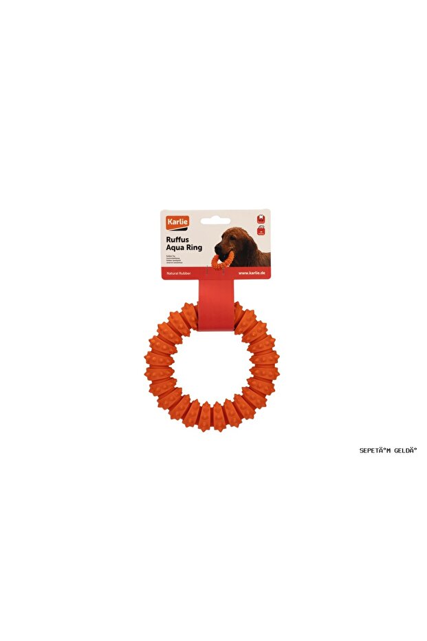 Spt-Gld Plastic Ring Dog Toy (155645) Orange 15