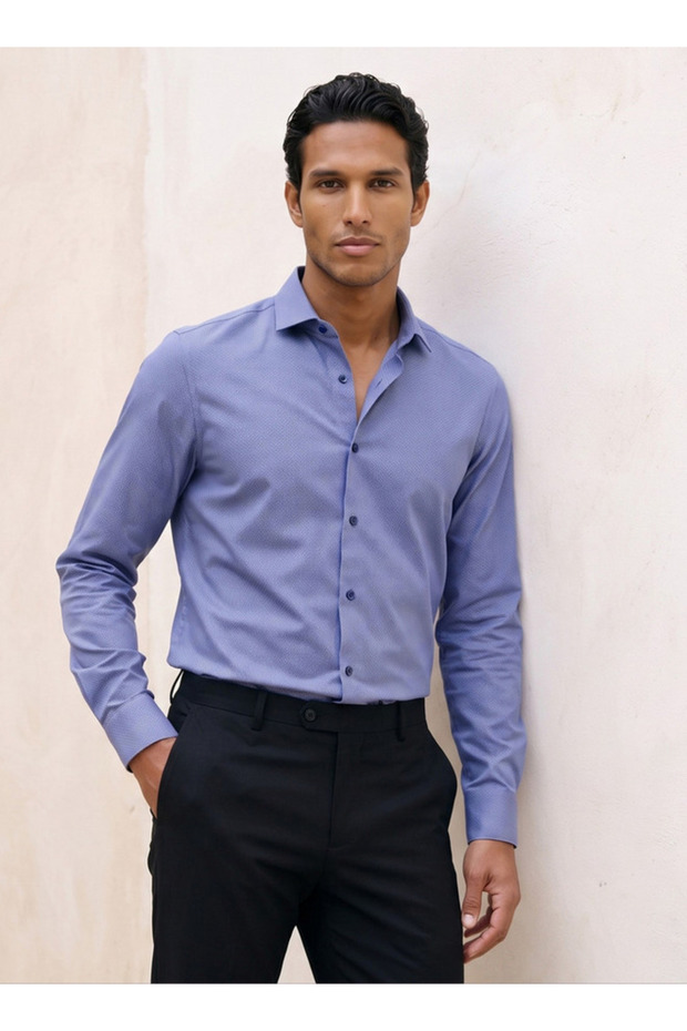 Regular Fit Textured Long Sleeves Shirt