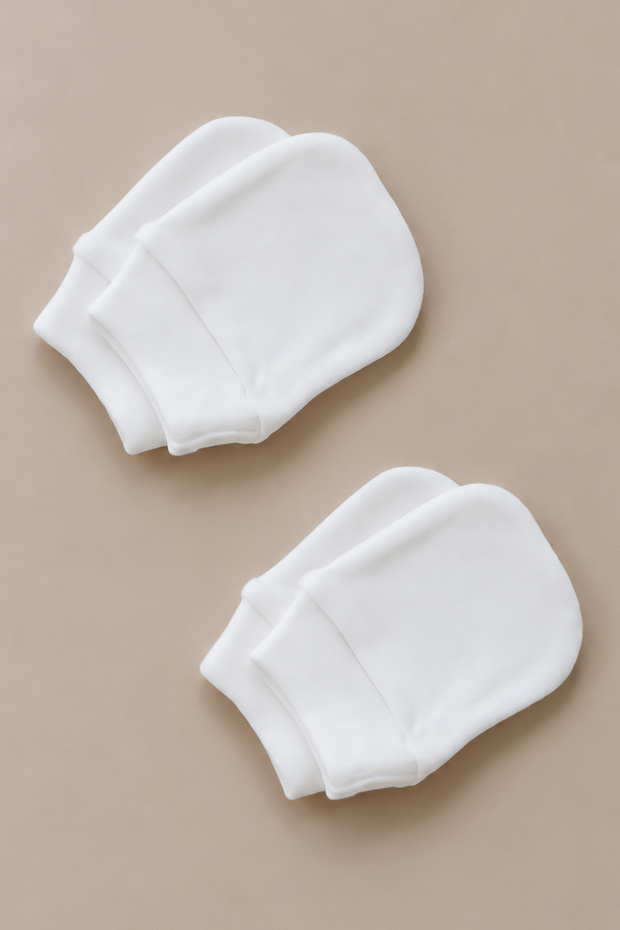 Organic Cotton Baby Newborn 2-Pair Glove Set