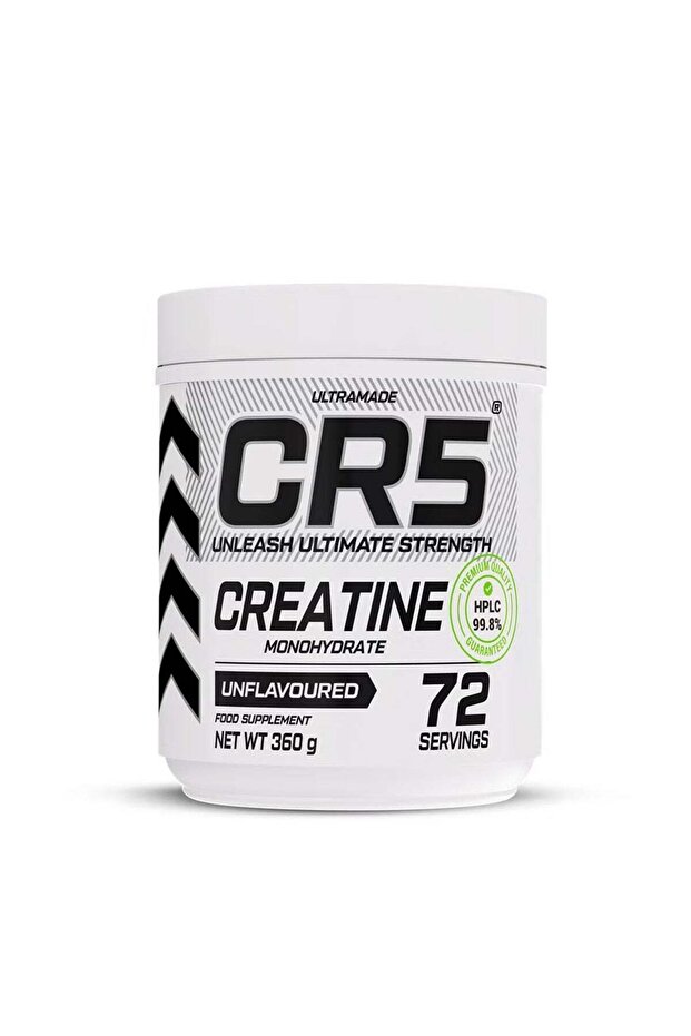 CR5 Creatine Monohydrate Unflavoured 360g 72 Servings Premium HPLC 99.8% Pure Micronized Creatine Powder
