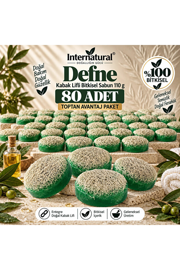 Internatural Laurel Pumpkin Fiber Herbal Soap 80 Pack (80 X 110 g)