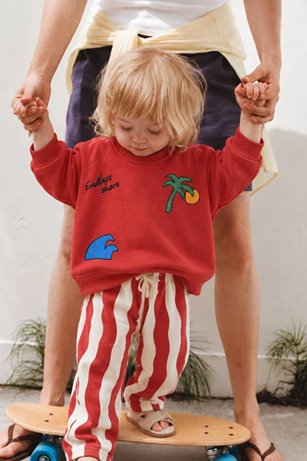 Boy's Back Printed 100% Cotton Suit