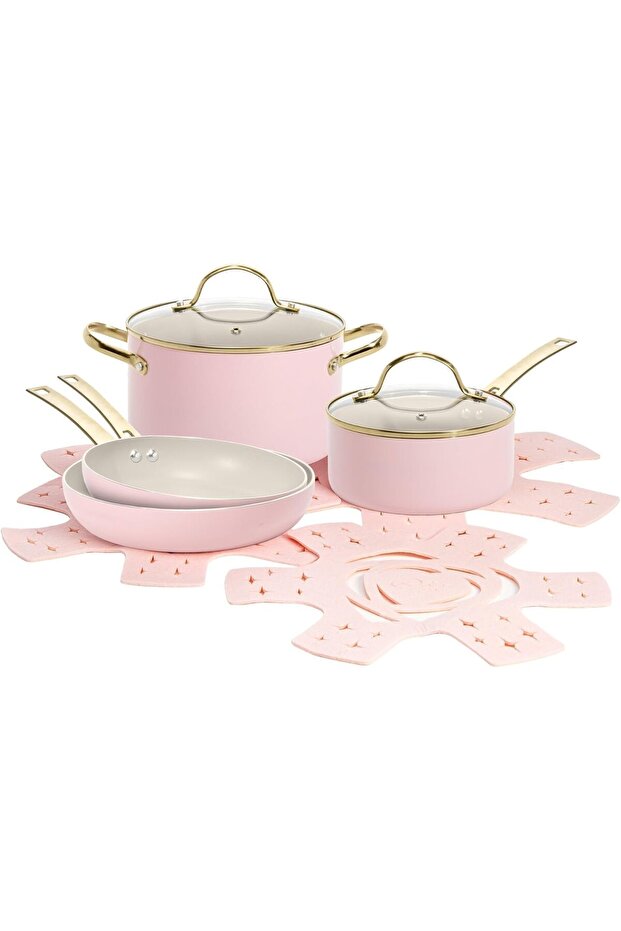 10-Piece Ceramic Cookware Set, Induction, Aluminum, Dishwasher Safe