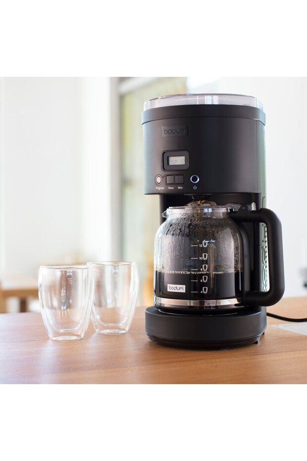 Bistro Programmable Coffee Maker, Black, 12 Cup Capacity