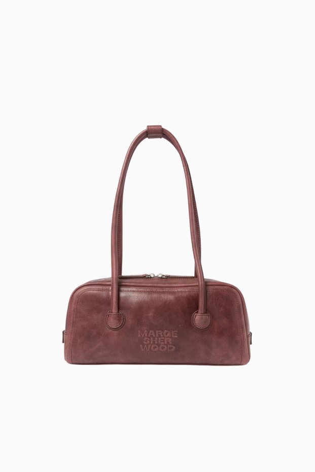 Soft Baguette Leather, Shoulder Bag Stylish and Minimalist Luxury Design - Burgundy