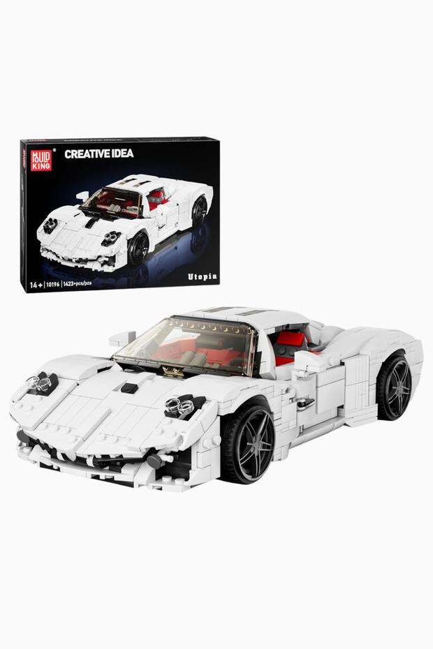 10196 Super Sport Car 1423 Piece Hypercar Building Set - White