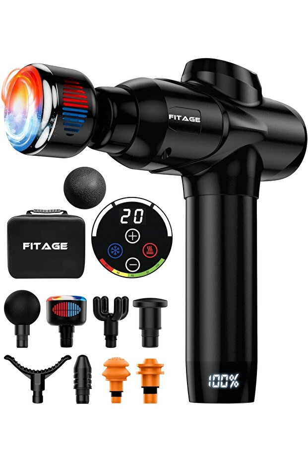 Massage Gun,30 Adjustable Speed Levels, Heat and Cold Therapy, Quiet Operation