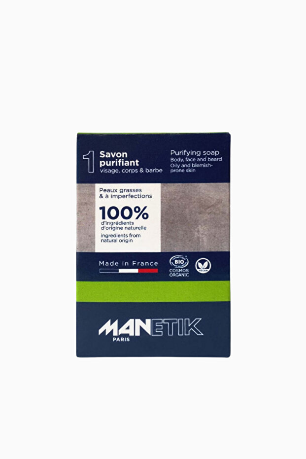Purifying Solid Soap, 100g for Body, Face and Beard
