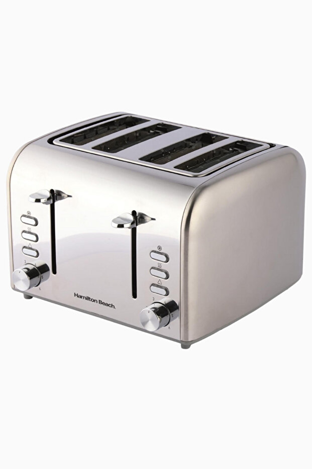 4 Slice Toaster, 1600W, Inox - Grey