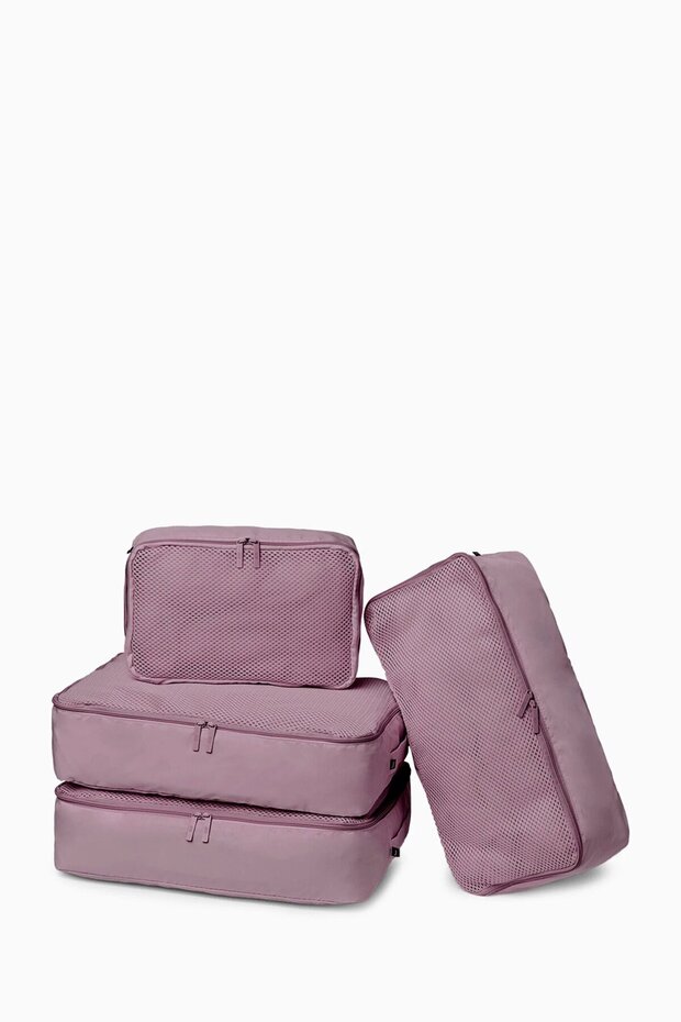 Cells 4-Piece Suitcase Organizer Set - Pink