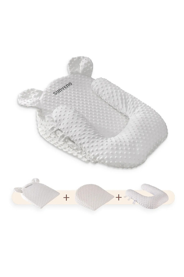 U Shaped Baby Pillow + 10 °   & 15 °   Tilt Pad, Polymer Filler, Anti-Spill