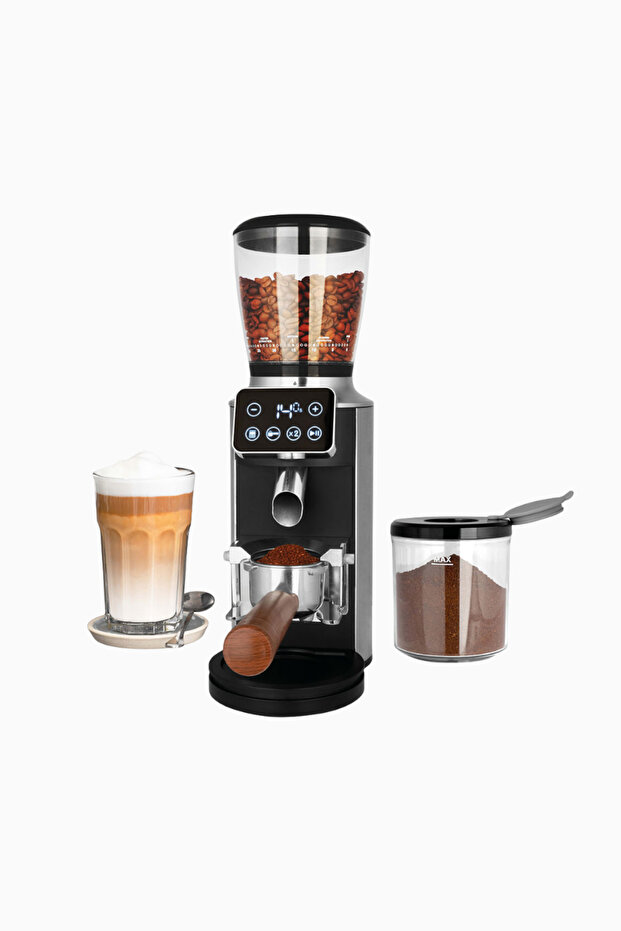Pro Touch 30 Coffee Grinder, Conical & 30 Grind Levels, Touchscreen, Special Design - Black
