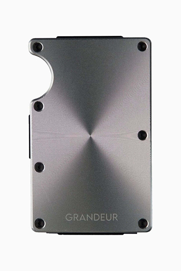 Rfid Protected Aluminum Card Holder Gray with Capacity for 12 Cards - Gray