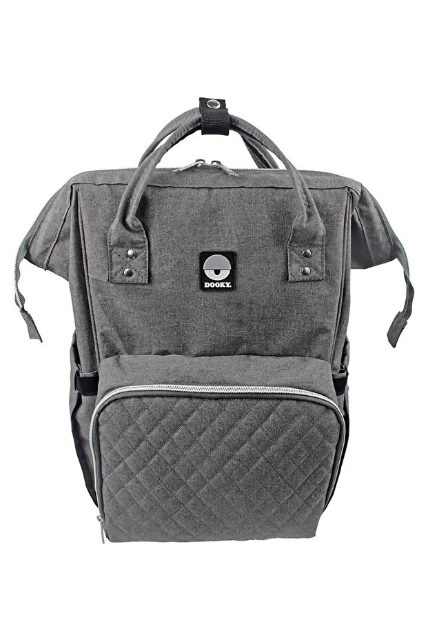 Gray Melange Large Baby Care Backpack 44X32X16 cm